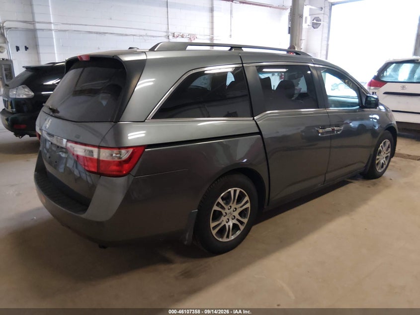 Vin: 5fnrl5h66cb080754, lot: 46607074, honda odyssey ex-l 20124