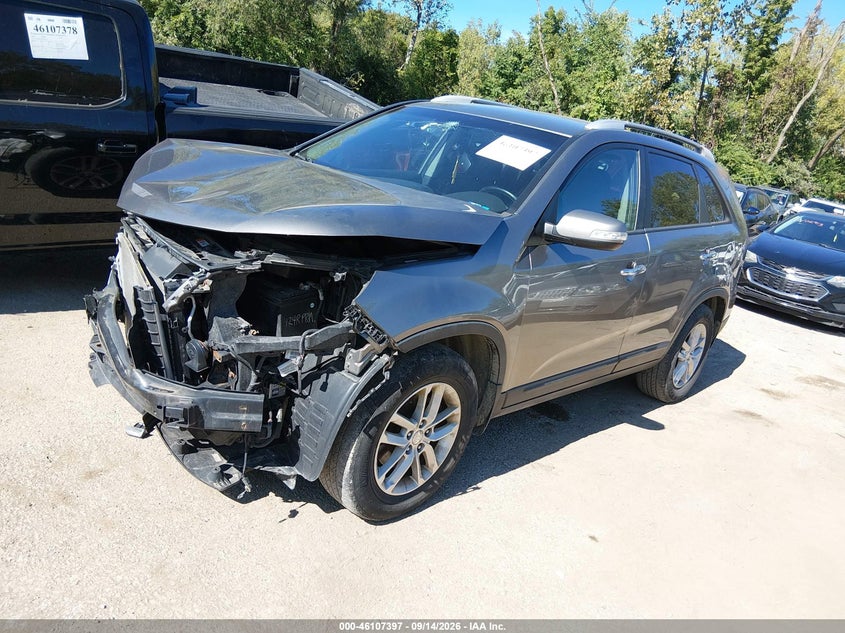 Vin: 5xykt3a65fg588405, lot: 46607113, kia sorento lx 20152