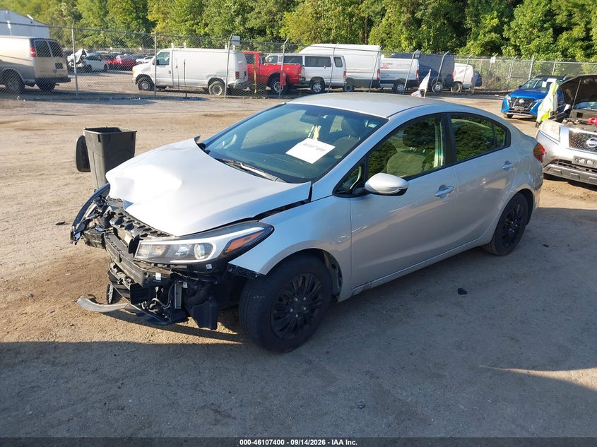 Vin: 3kpfk4a7xhe108586, lot: 46607116, kia forte lx 20172