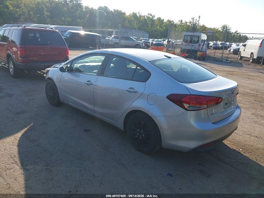 Vin: 3kpfk4a7xhe108586, lot: 46607116, kia forte lx 20173