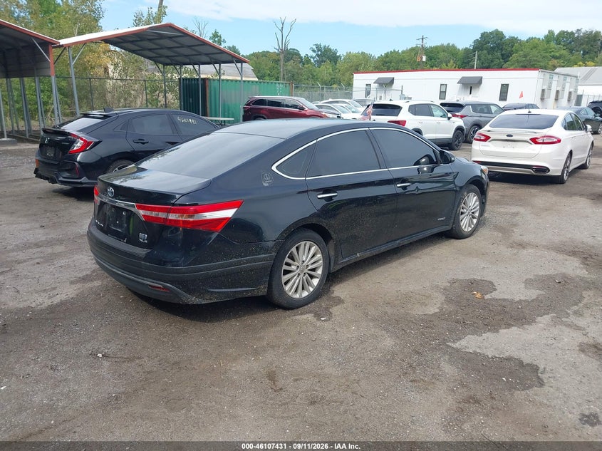 Vin: 4t1bd1eb9du008461, lot: 46607147, toyota avalon hybrid xle premium 20134