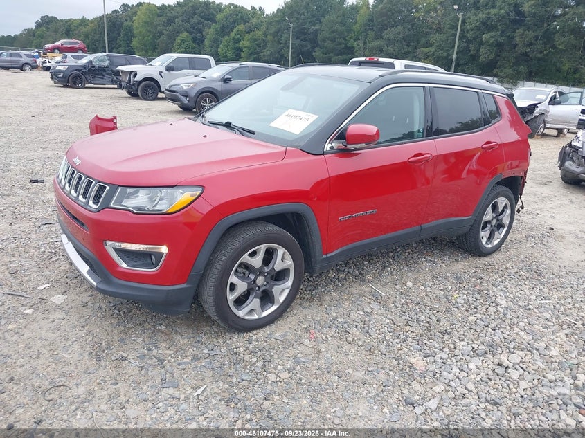 Vin: 3c4njdcb8jt315950, lot: 46607191, jeep compass limited 4x4 20182
