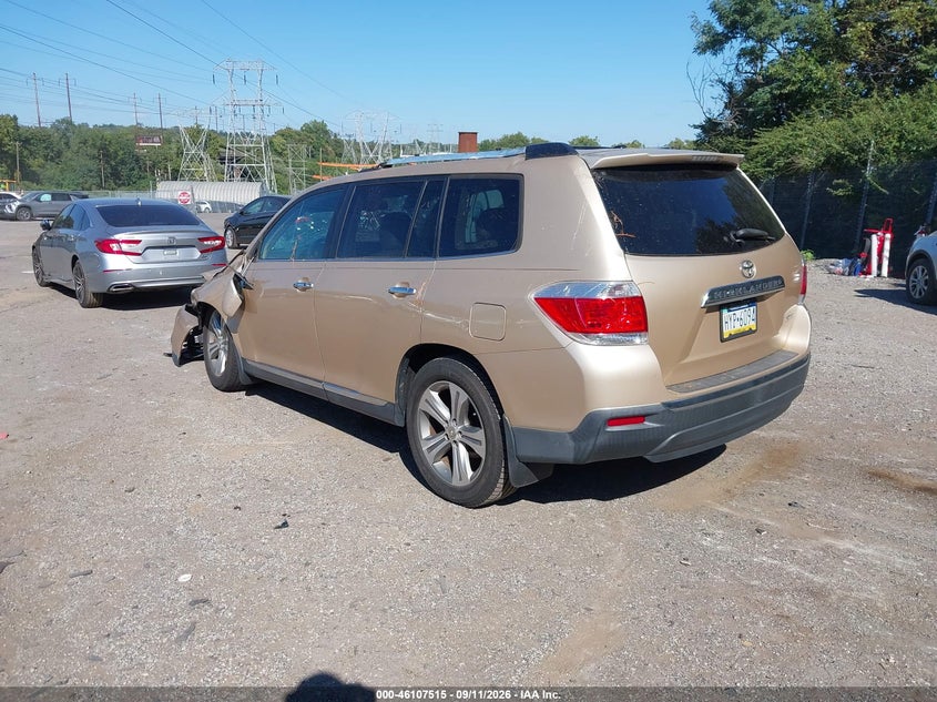 Vin: 5tddk3eh3bs051908, lot: 46607231, toyota highlander limited v6 20113