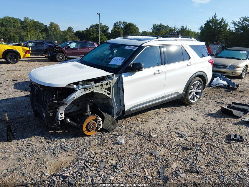 Vin: 1fm5k8hc8mgc26180, lot: 46607238, ford explorer platinum 20212