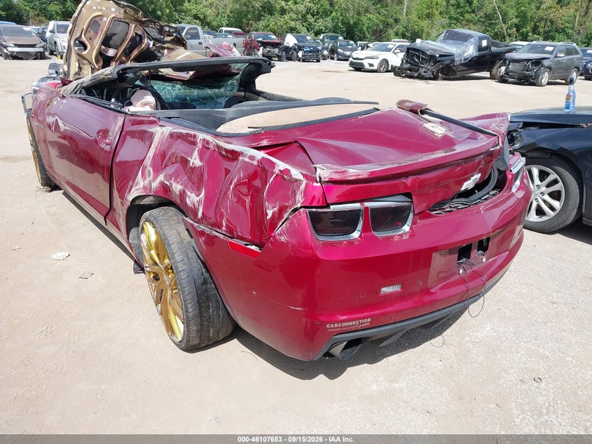 Vin: 2g1fk3dj0b9166352, lot: 46607369, chevrolet camaro 2ss 20113