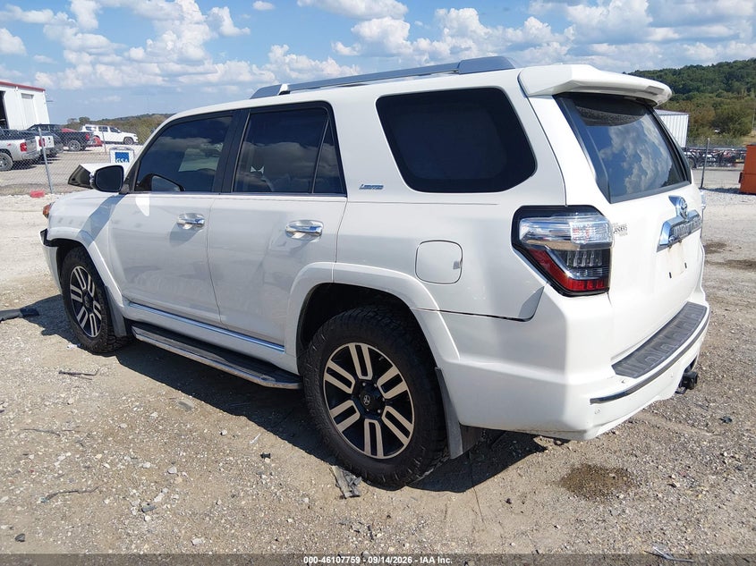 Vin: jtebu5jr4j5507751, lot: 46607475, toyota 4runner limited 20183