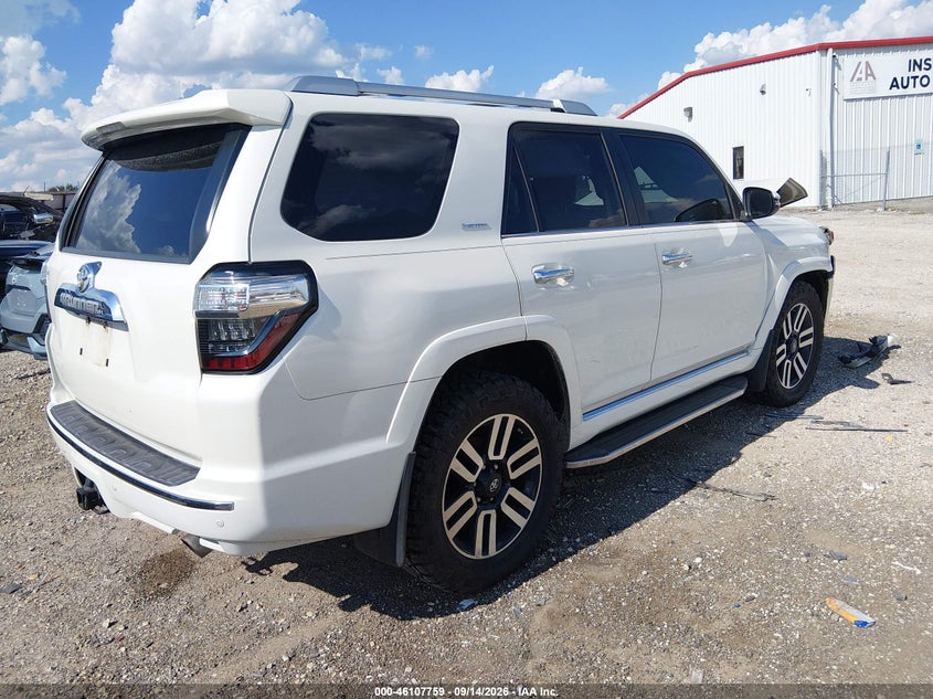 Vin: jtebu5jr4j5507751, lot: 46607475, toyota 4runner limited 20184