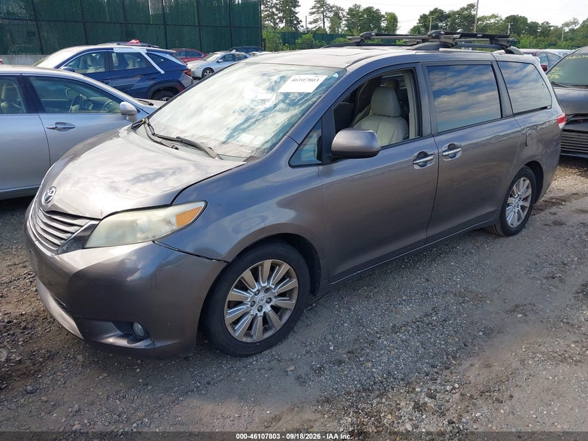 Vin: 5tddk3dc6bs002255, lot: 46607519, toyota sienna xle 20112