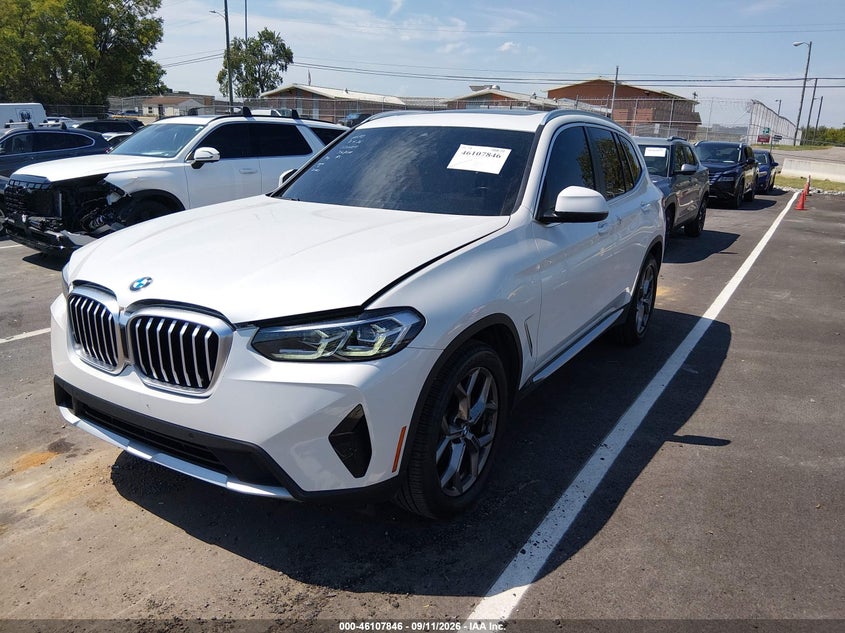 Vin: 5ux43dp08n9k35804, lot: 46607562, bmw x3 sdrive30i 20222