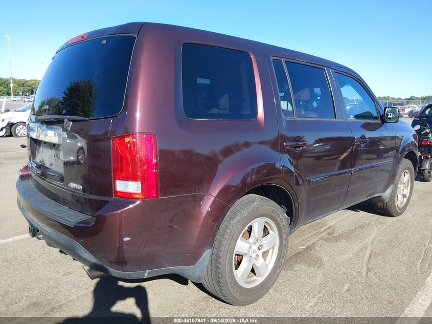 Vin: 5fnyf4h55cb070379, lot: 46607657, honda pilot ex-l 20124