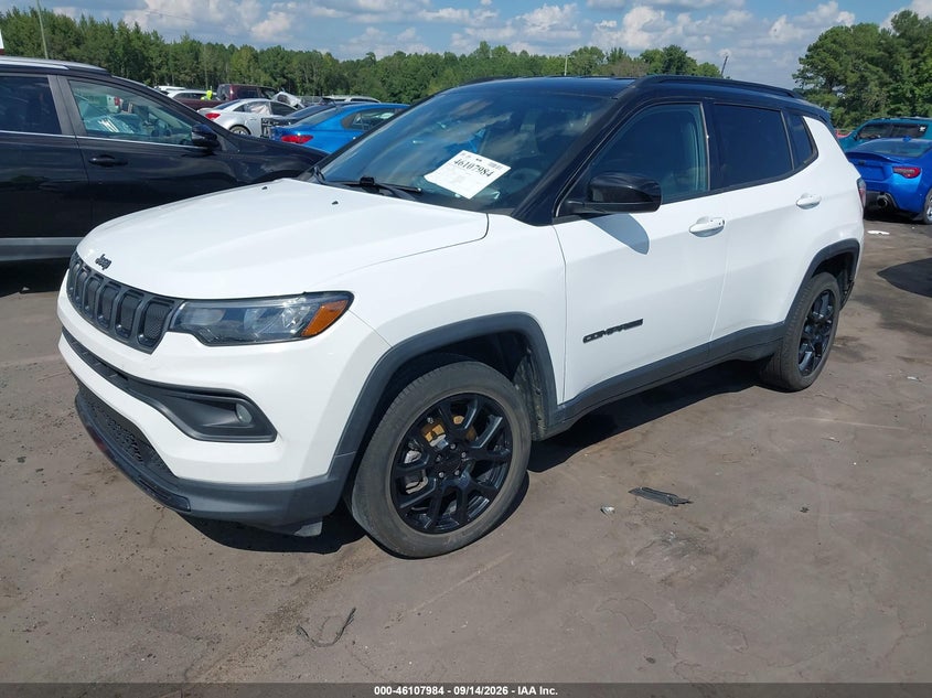 Vin: 3c4njdbb0nt187078, lot: 46607700, jeep compass altitude 4x4 20222