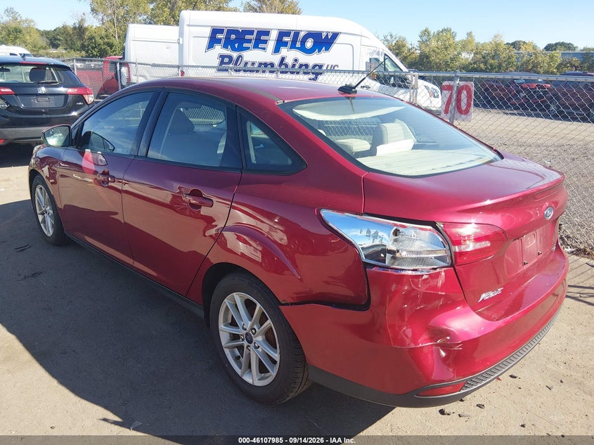 Vin: 1fadp3f24hl253247, lot: 46607701, ford focus se 20173