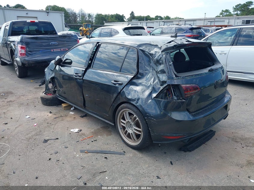 Vin: 3vw4t7au2hm062184, lot: 46607728, volkswagen golf gti autobahn 4-door/s 4-door/se 4-door/sport 4-door 20173