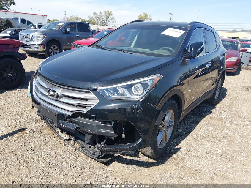 2018 Hyundai Santa Fe, Front End, IAAI, VIN 5NMZU3LB6JH107579 — photo 2