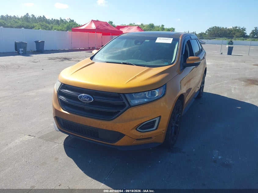 Vin: 2fmtk4ap9fbc22288, lot: 46607780, ford edge sport 20152