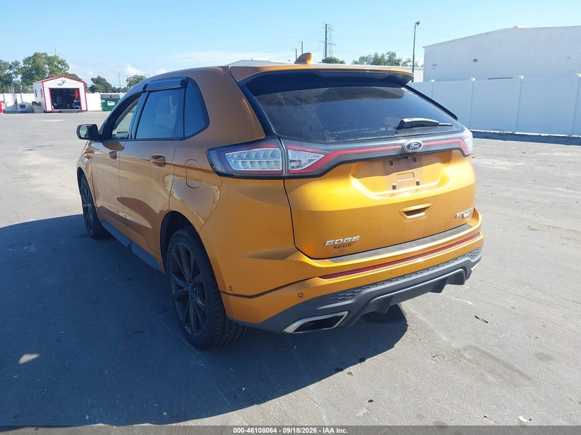 Vin: 2fmtk4ap9fbc22288, lot: 46607780, ford edge sport 20153