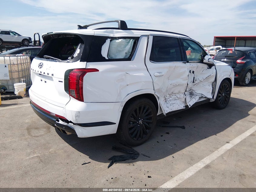 Vin: km8r7dge8su906187, lot: 46607818, hyundai palisade calligraphy night edition 20254
