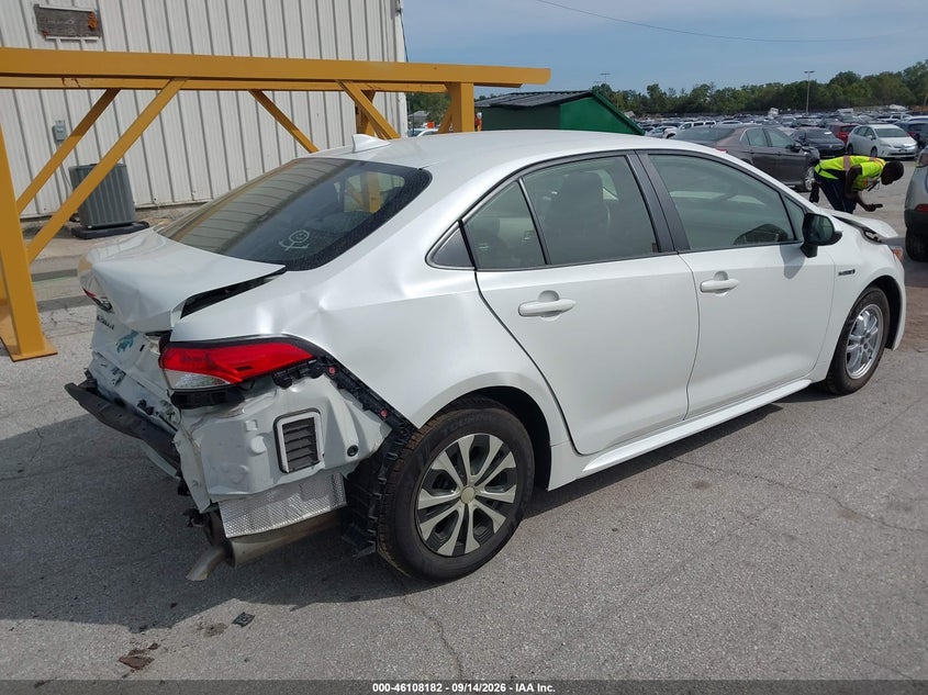 Vin: jtdeamde9mj018478, lot: 46607898, toyota corolla hybrid le 20214
