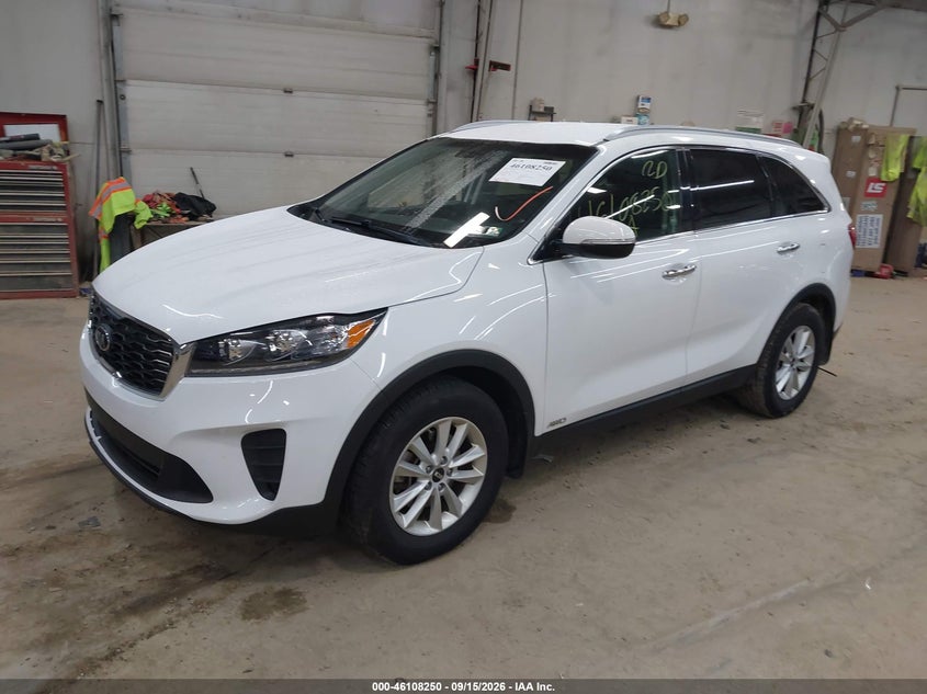 Vin: 5xypgda35kg595631, lot: 46607966, kia sorento 2.4l lx 20192