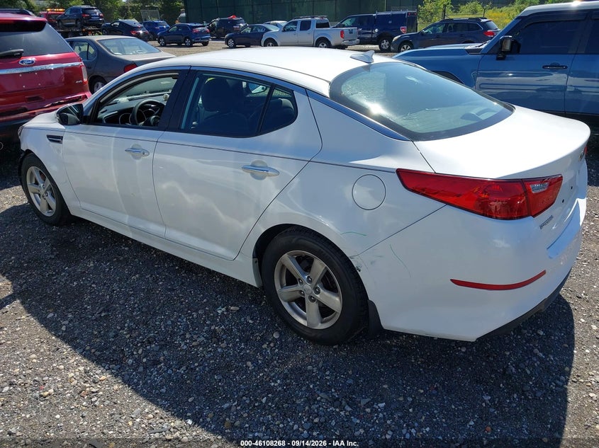 Vin: knagm4a70f5568425, lot: 46607984, kia optima lx 20153