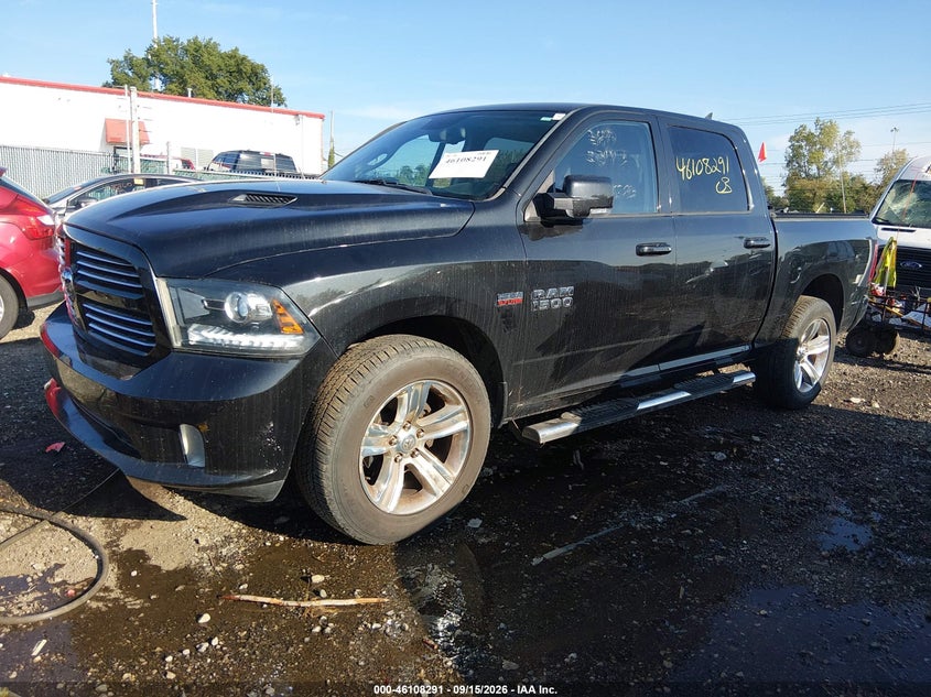 Vin: 1c6rr7mtxhs743783, lot: 46608007, ram 1500 sport  4x4 5'7 box 20172