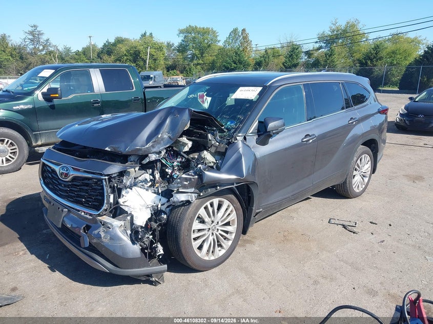 Vin: 5tdebrch4ss657079, lot: 46608018, toyota highlander hybrid platinum 20252