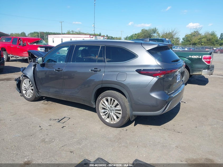 Vin: 5tdebrch4ss657079, lot: 46608018, toyota highlander hybrid platinum 20253