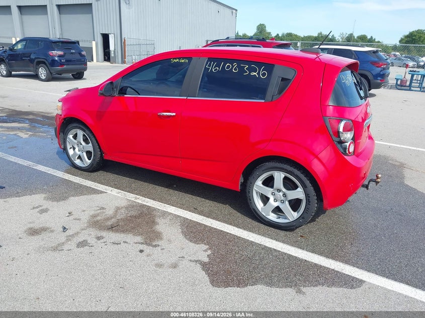 Vin: 1g1je6sb1f4186777, lot: 46608042, chevrolet sonic ltz auto 20153