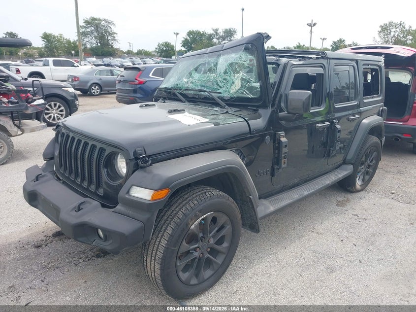 2019 Jeep Wrangler Unlimited Sport Altitude 4X4, Переворот, IAAI, VIN 1C4HJXDG1KW650780 — фото 2