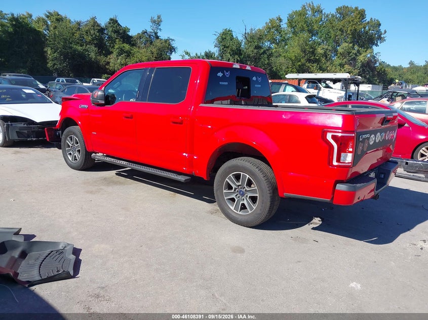 Vin: 1ftew1cp7ffc87958, lot: 46608107, ford f-150 xlt 20153