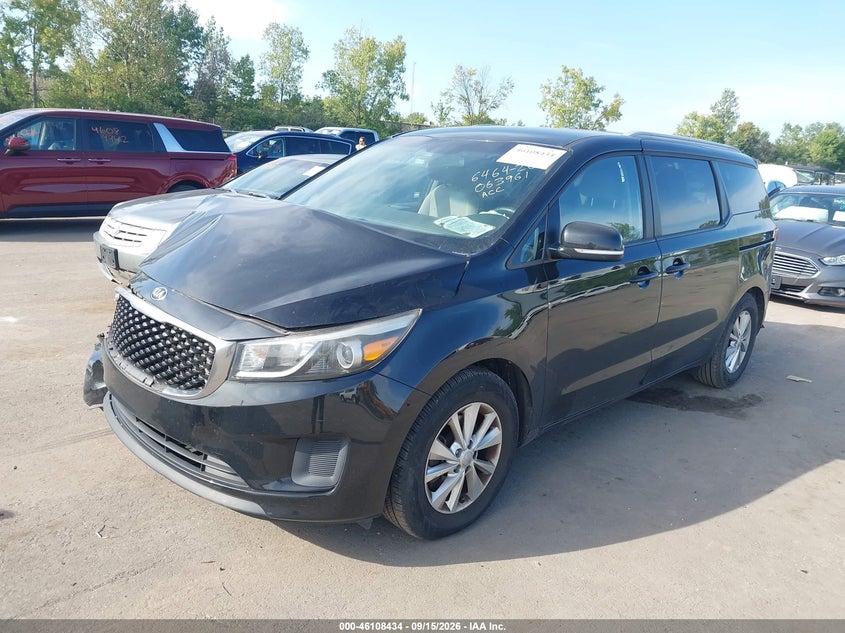 Vin: kndmb5c12f6063961, lot: 46608150, kia sedona lx 20152