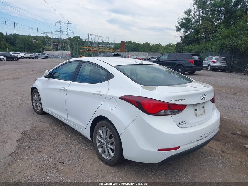 Vin: 5npdh4ae6gh684867, lot: 46608214, hyundai elantra se 20163