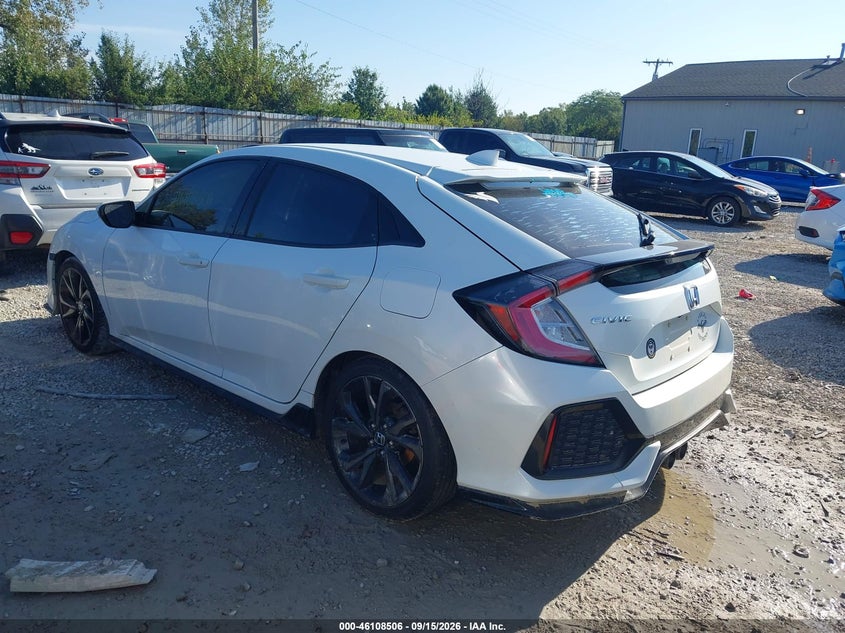 Vin: shhfk7g45ju203439, lot: 46608222, honda civic sport 20183