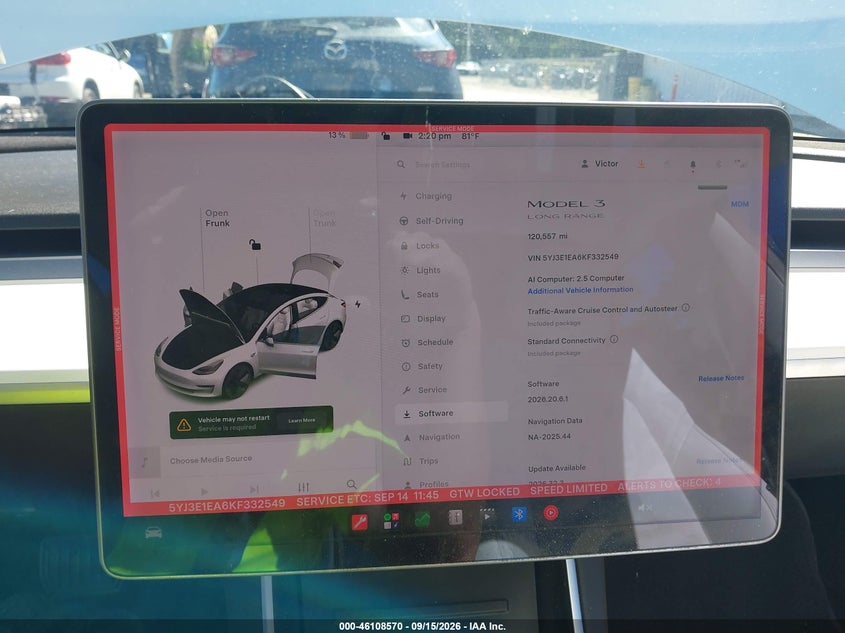 TESLA MODEL 3 2019 VIN 5YJ3E1EA6KF332549