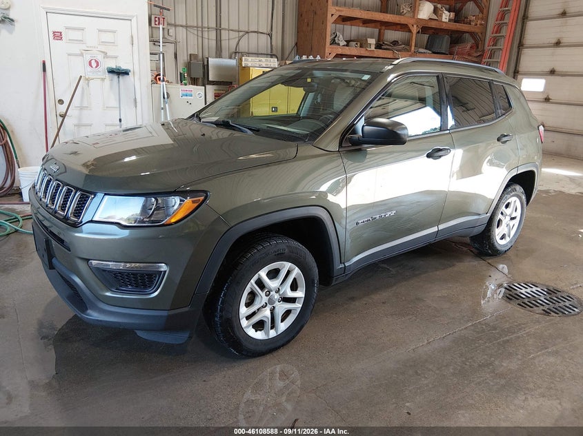 Vin: 3c4njdab4jt392267, lot: 46608304, jeep compass sport 4x4 20182