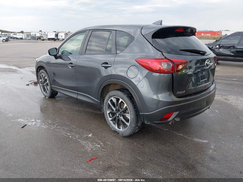 Vin: jm3ke4dy7g0836889, lot: 46608413, mazda cx-5 grand touring 20163
