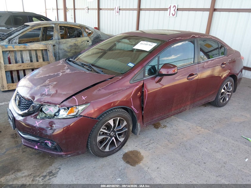 Vin: 2hgfb2f94dh507086, lot: 46608477, honda civic ex-l 20132