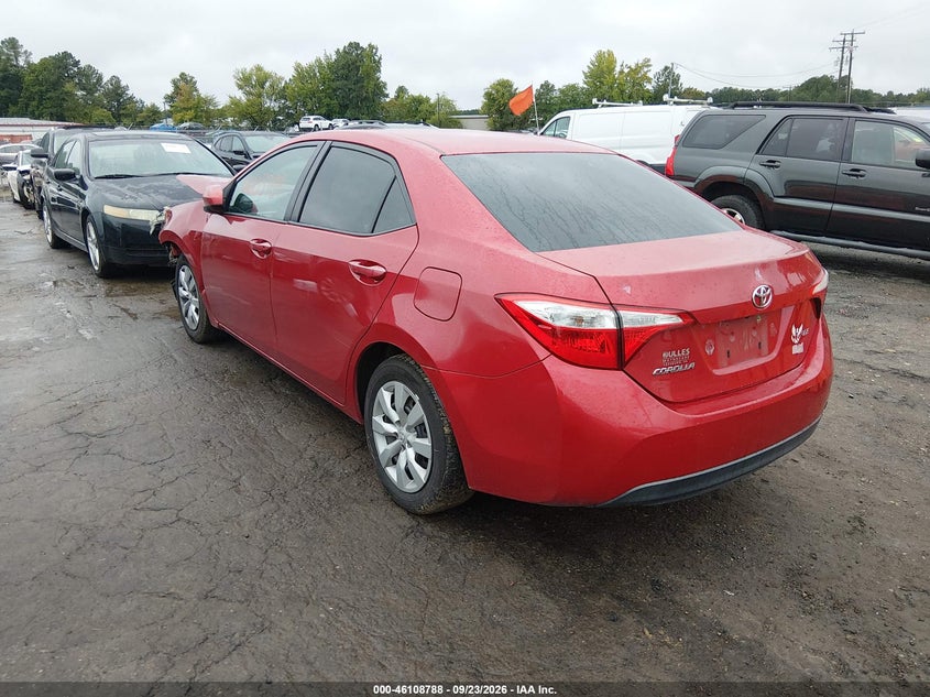 Vin: 2t1burhe7gc565587, lot: 46608504, toyota corolla le 20163
