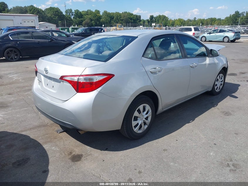 Vin: 2t1burhe6ec216272, lot: 46608515, toyota corolla l 20144