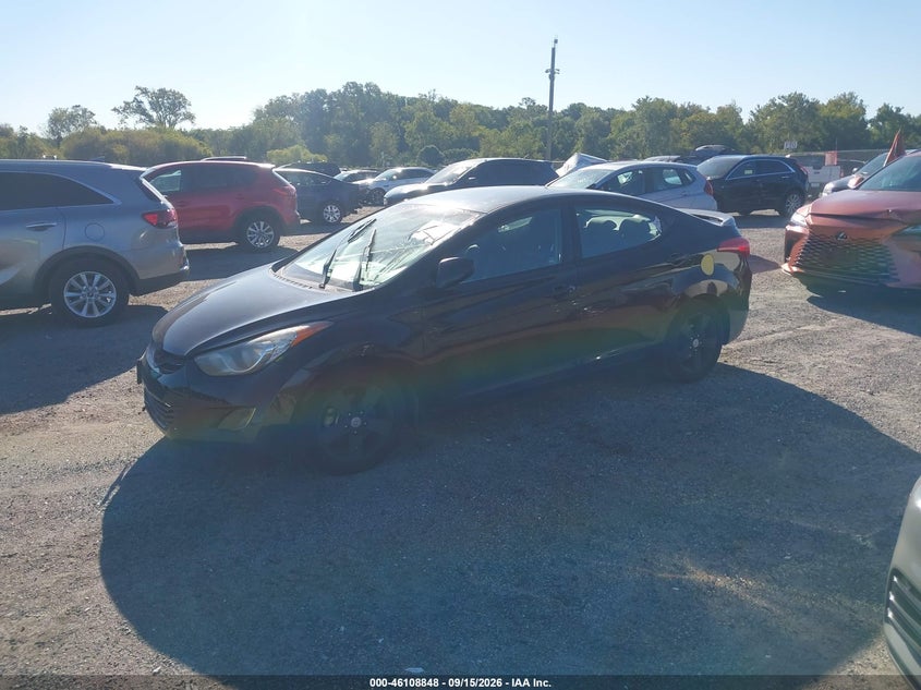 2013 Hyundai Elantra Gls, Theft Recovery, IAAI, VIN KMHDH4AE9DU745481 — photo 2