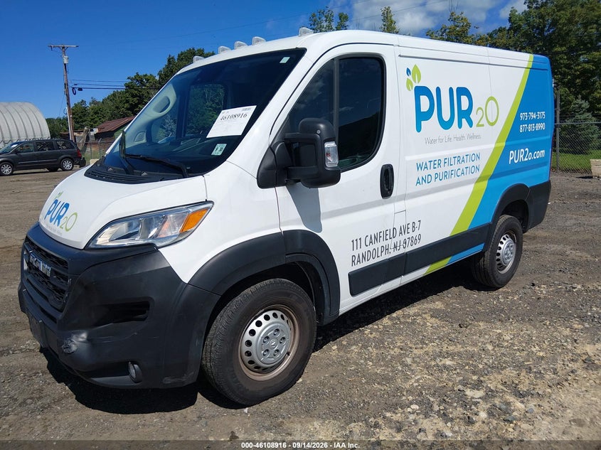 Vin: 3c6lrvng7se554594, lot: 46608632, ram promaster 1500 tradesman low roof 118 wb w/pass seat 20252