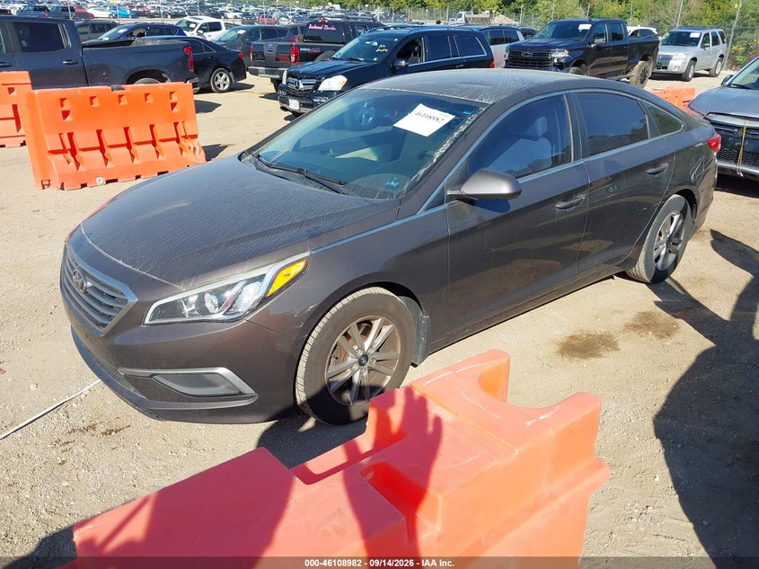 Vin: 5npe24af8gh389977, lot: 46608698, hyundai sonata se 20162