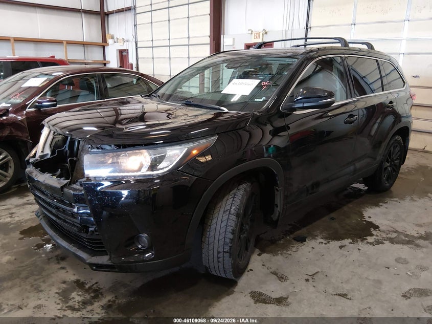 Vin: 5tdjzrfh8ks571876, lot: 46608784, toyota highlander se 20192