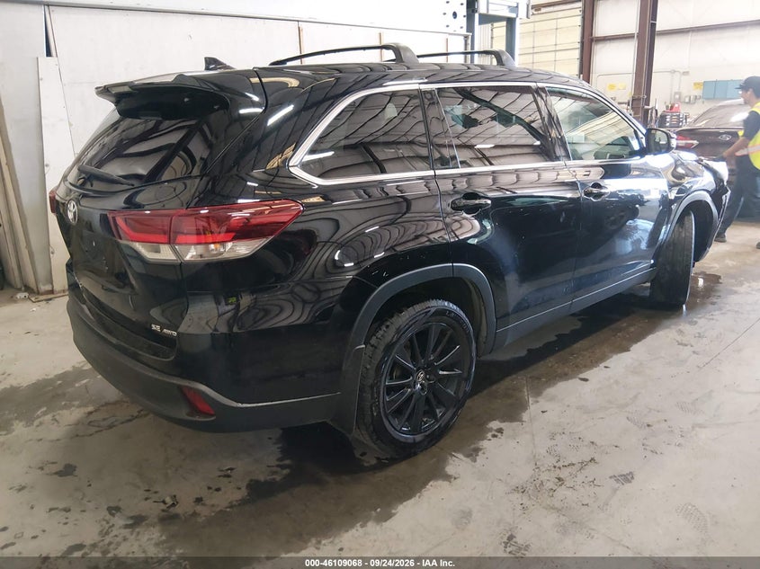 Vin: 5tdjzrfh8ks571876, lot: 46608784, toyota highlander se 20194