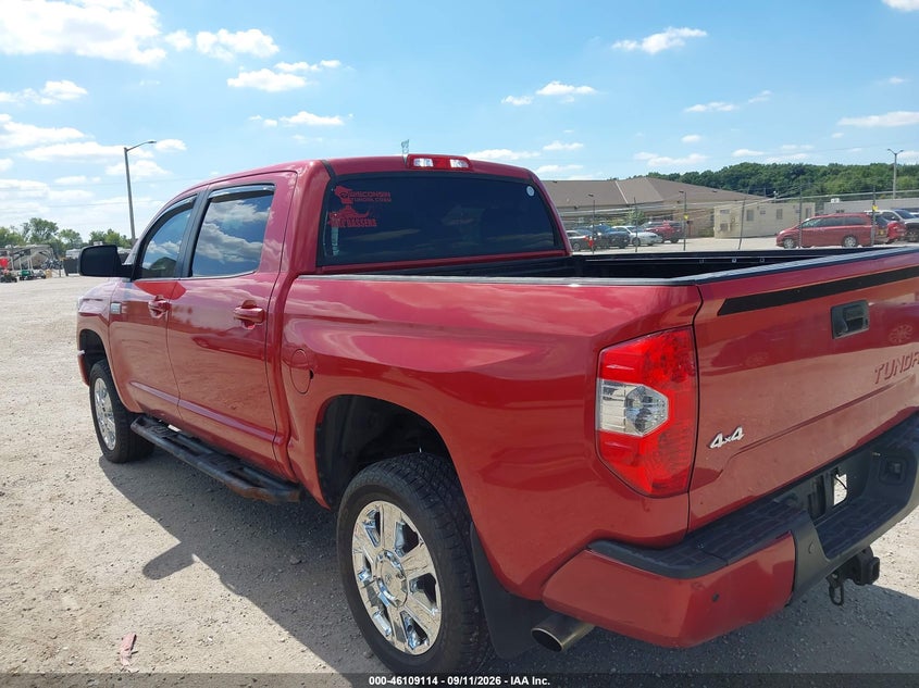 Vin: 5tfay5f14ex338087, lot: 46608830, toyota tundra platinum 5.7l v8 20143