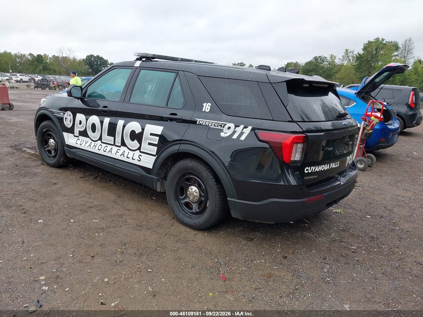 Vin: 1fm5k8ab1sga06264, lot: 46608848, ford police interceptor utility 20253