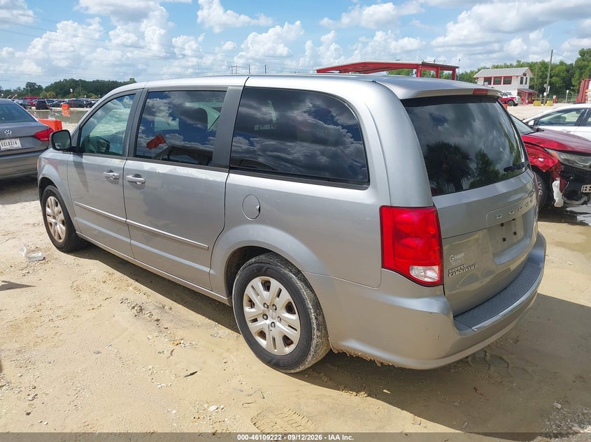 Vin: 2c4rdgbg8gr155345, lot: 46608938, dodge grand caravan se 20163