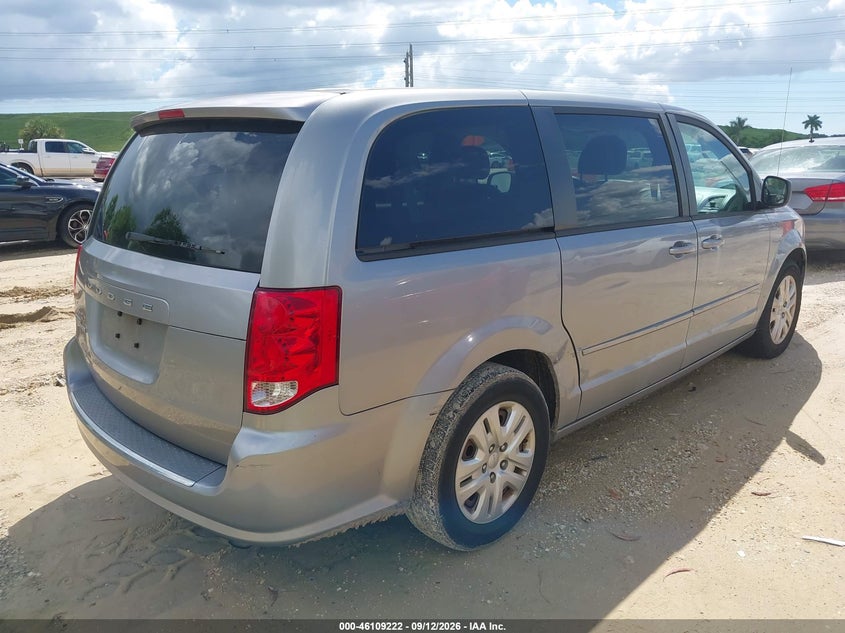 Vin: 2c4rdgbg8gr155345, lot: 46608938, dodge grand caravan se 20164