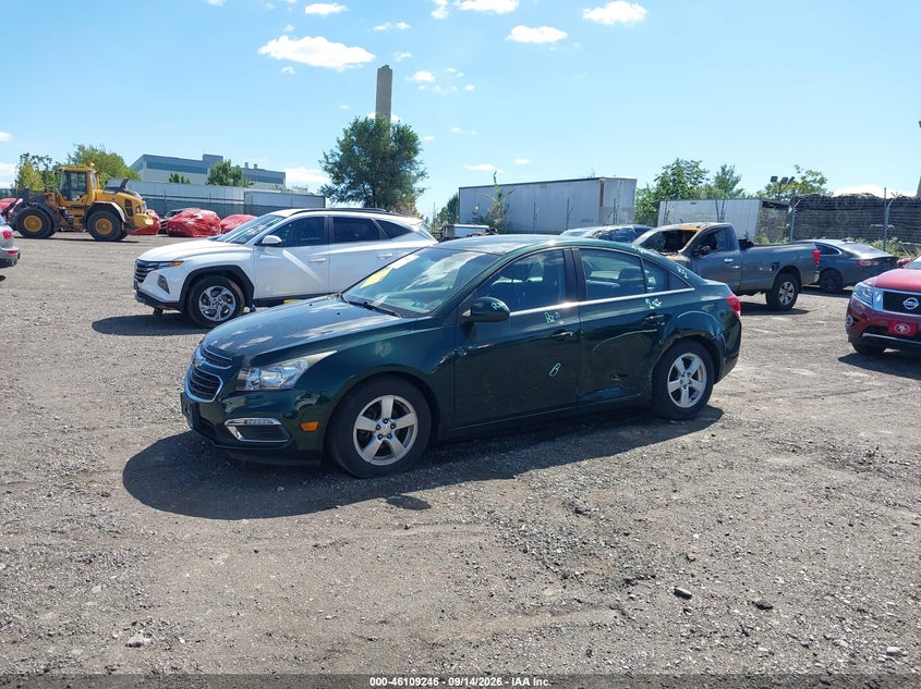 2015 Chevrolet Cruze, Left Rear, IAAI, VIN 1G1PC5SB3F7245322 — photo 2