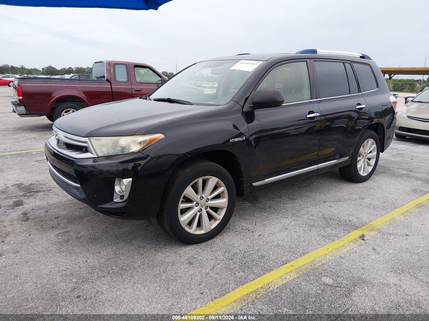 Vin: jtedc3eh2c2007688, lot: 46609018, toyota highlander hybrid limited v6 20122
